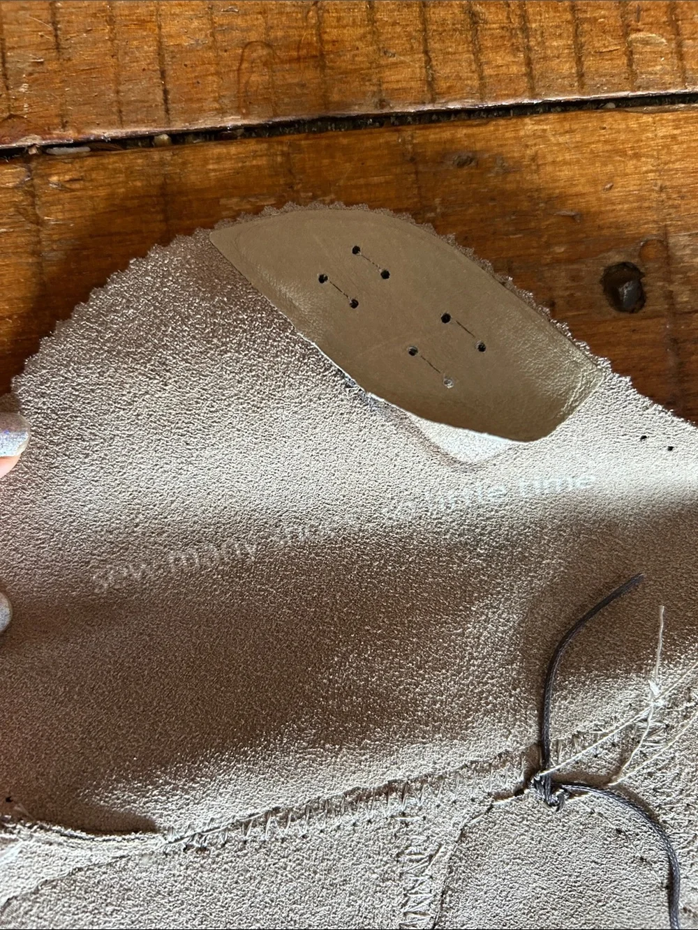 Simple Beige Leather Men’s Moccasin kit soles